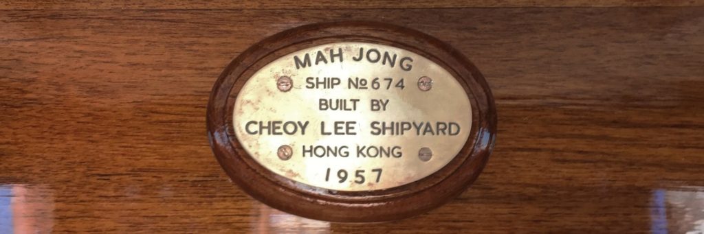 mah jong 1957 plaque
